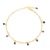 Stylish Evil Eye Mirror Chain Women 925 Silver Anklet