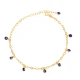Stylish Evil Eye Mirror Chain Women 925 Silver Anklet