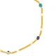 Colorful Evil Eye Gourmet Chain Women 925 Silver Anklet Colorful Evil Eye Gourmet Chain Women 925 Silver Anklet
