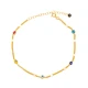 Colorful Evil Eye Gourmet Chain Women 925 Silver Anklet Colorful Evil Eye Gourmet Chain Women 925 Silver Anklet