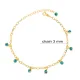 Shaker Evil Eye Mirror Chain Women 925 Silver Anklet