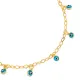 Shaker Evil Eye Mirror Chain Women 925 Silver Anklet