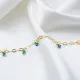 Shaker Evil Eye Mirror Chain Women 925 Silver Anklet