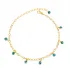 Shaker Evil Eye Mirror Chain Women 925 Silver Anklet