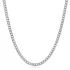 Gourmet Rhodium Plated Chain Sterling Silver Necklace