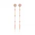 Thin CZ Long 925 Sterling Silver Earrings