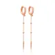 Minimalist Thin CZ Long 925 Sterling Silver Earrings