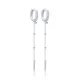 Minimalist Thin CZ Long 925 Sterling Silver Earrings