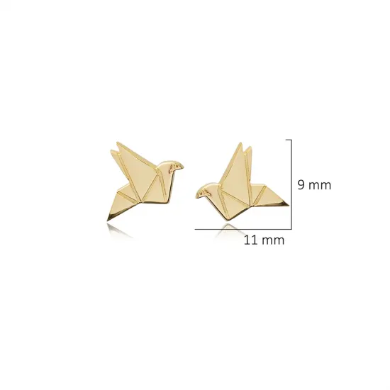 Bird Origami 925 Sterling Silver Earrings Bird Origami 925 Sterling Silver Earrings