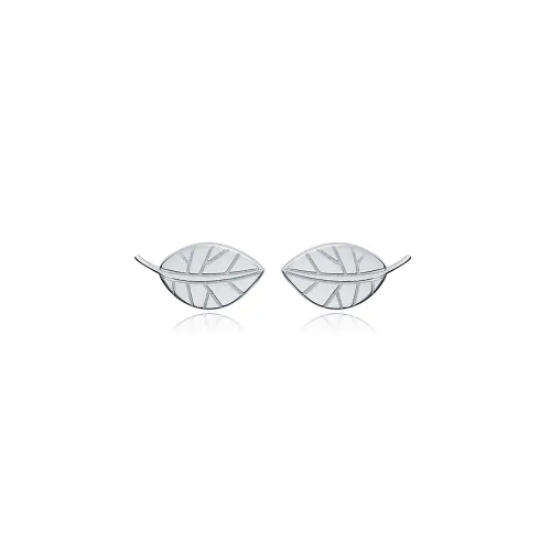 Origami Leaf 925 Sterling Silver Earrings