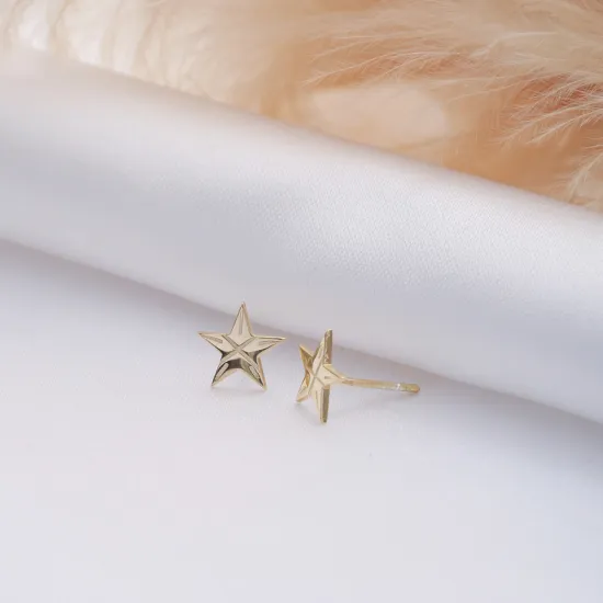 Origami Star 925 Sterling Silver Earrings Origami Star 925 Sterling Silver Earrings
