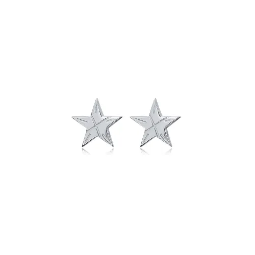 Origami Star 925 Sterling Silver Earrings