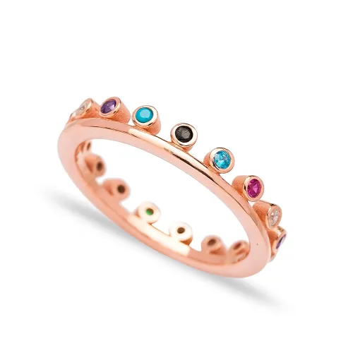Turkish Mix Band Thin 925 Sterling Silver Ring