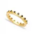 Black Thin Band 925 Sterling Silver Ring