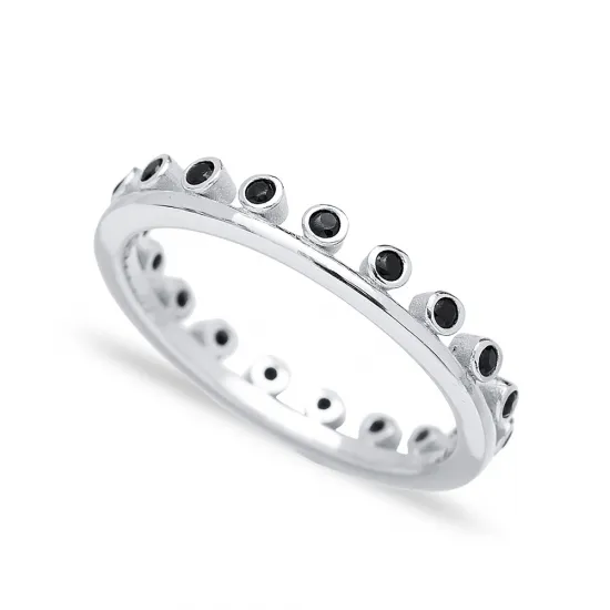 Black Thin Band 925 Sterling Silver Ring Black Thin Band 925 Sterling Silver Ring