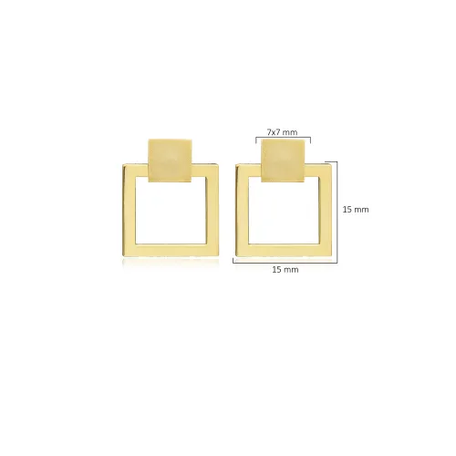 Geometric Square Silver Stud Earrings Geometric Square Silver Stud Earrings
