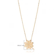 Clover Origami Plain 925 Sterling Silver Necklace