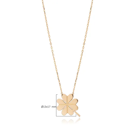 Clover Origami Plain 925 Charm Necklace Clover Origami Plain 925 Charm Necklace