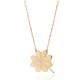 Clover Origami Plain 925 Charm Necklace