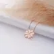 Clover Origami Plain 925 Charm Necklace