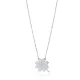 Clover Origami Plain 925 Charm Necklace