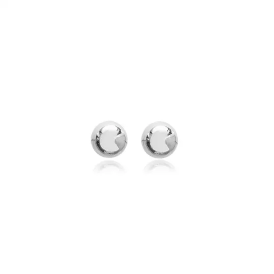 Minimalist Ball Plain Silver Stud Earrings Minimalist Ball Plain Silver Stud Earrings