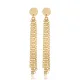 Plain Round Design Chain Stud Long Earring Plain Round Design Chain Stud Long Earring