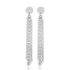 Plain Round Design Chain Stud Long Earring Plain Round Design Chain Stud Long Earring