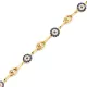 Evil Eye Design Elegant Silver Charm Bracelet Evil Eye Design Elegant Silver Charm Bracelet