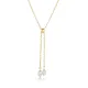 Modern Lariat Pearl Design Charm Necklace
