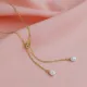 Modern Lariat Pearl Design Charm Necklace