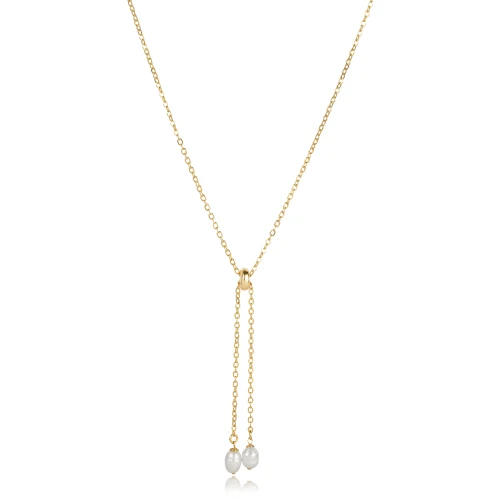 Lariat Pearl 925 Sterling Silver Necklace