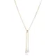 Modern Lariat Pearl Design Charm Necklace
