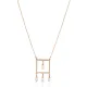 Plain Square Pearl Design Charm Necklace Plain Square Pearl Design Charm Necklace
