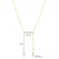 New Design Lariat Pearl 925 Charm Necklace