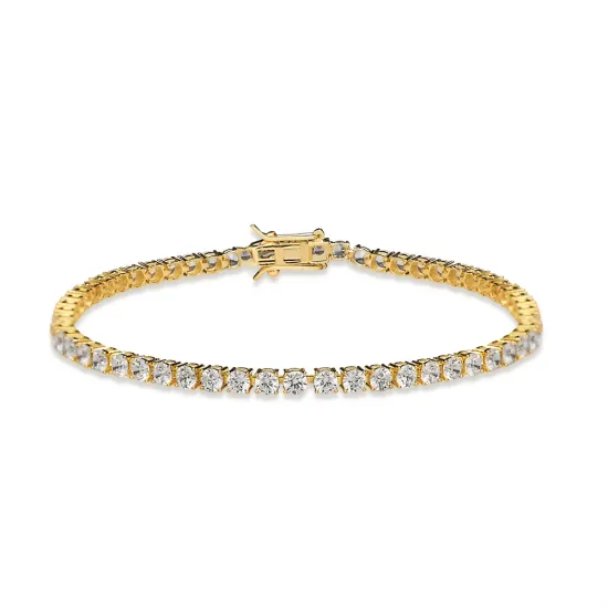 3 mm Round 925 Silver Tennis Bracelet