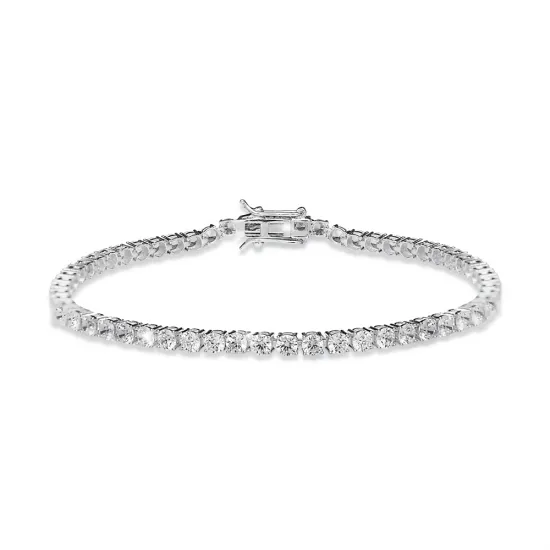 3.5 mm Round 925 Silver Tennis Bracelet