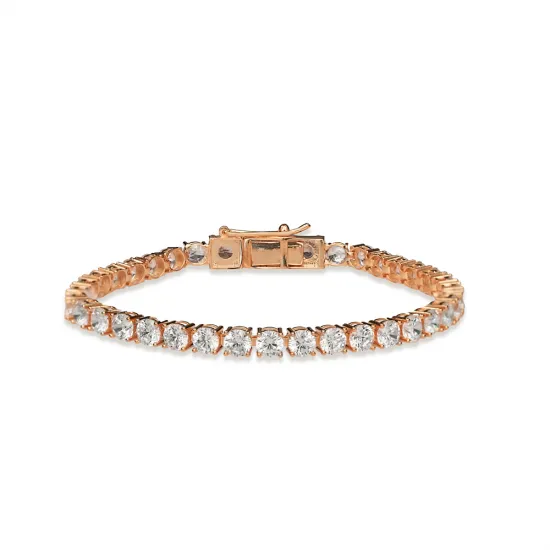 4 mm Round 925 Silver Tennis Bracelet