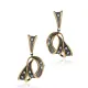 925 Silver Wholesale Two Tone Dangle Earrings