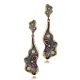 Two Tone Textured Ruby Wholesale 925 Earrings Two Tone Textured Ruby Wholesale 925 Earrings