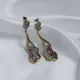 Two Tone Textured Ruby Wholesale 925 Earrings Two Tone Textured Ruby Wholesale 925 Earrings