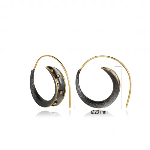 Boho Turkish 925 Sterling Silver Hoop Earrings Boho Turkish 925 Sterling Silver Hoop Earrings
