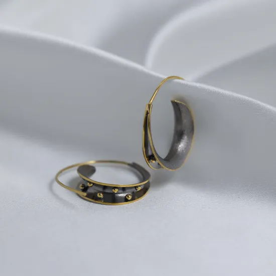 Boho Turkish 925 Sterling Silver Hoop Earrings