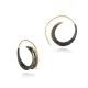 Tribal Boho Turkish 925 Silver Spiral Hoops