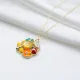 Multicolor Enamel Citrine Flower Butterfly Ladybug Silver Necklace Multicolor Enamel Citrine Flower Butterfly Ladybug Silver Necklace