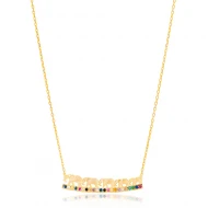 Rainbow Mix Elephant Animal Sterling Silver Necklace