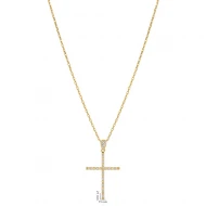 CZ Classic Cross 925 Sterling Silver Necklace
