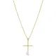 CZ Stone Classic Cross Design Charm Necklace CZ Stone Classic Cross Design Charm Necklace