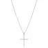 CZ Stone Classic Cross Design Charm Necklace