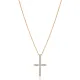 CZ Stone Cross Design Charm Necklace CZ Stone Cross Design Charm Necklace